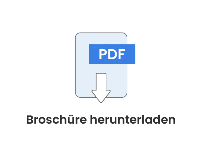 Symbol eines PDF-Downloads mit einem nach unten zeigenden Pfeil und der Aufschrift „Broschüre herunterladen“ auf Deutsch.