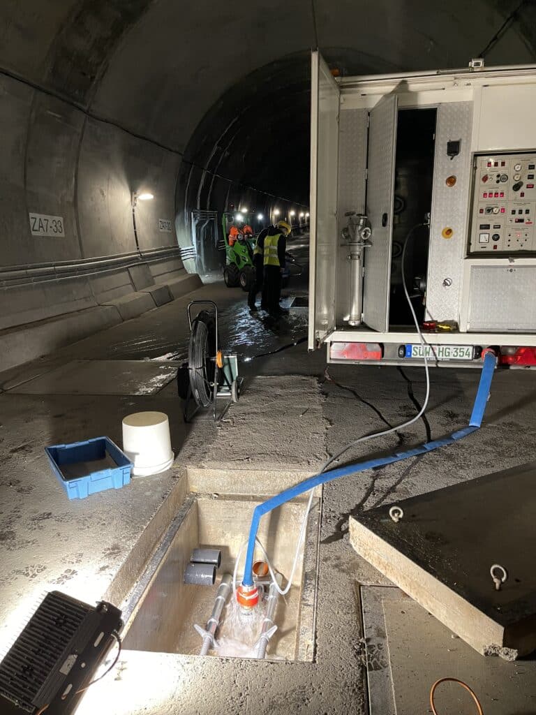 Durchflussrohrdichtkissen angeschlossen an comprex Einheit